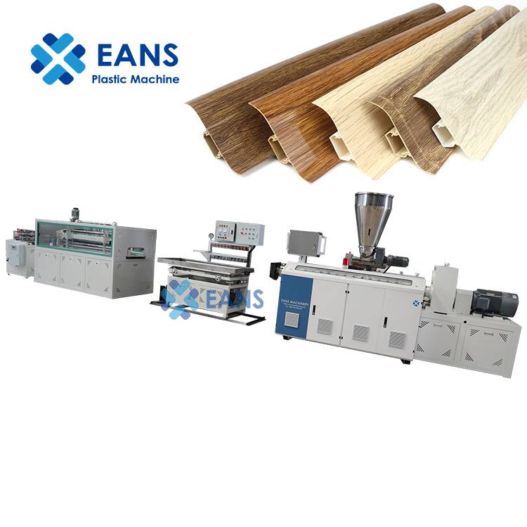 Plastic Pvc Skirting Boards Covers Making Machine / Pvc Skirting Boards Extrusion Production Line